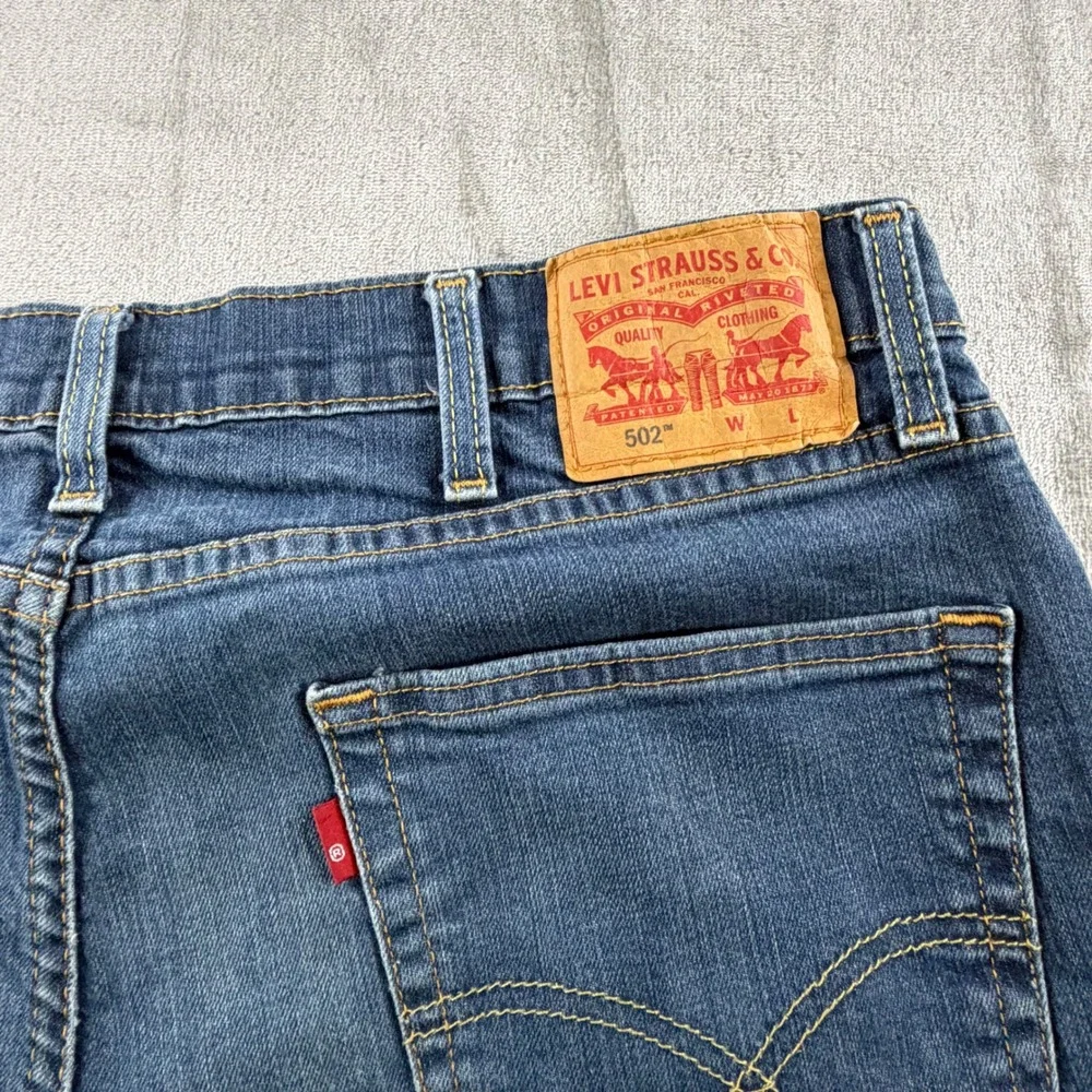 Levis 502 Regular Tapered Jeans Mens 38x38 Blue Denim 59684-0003
